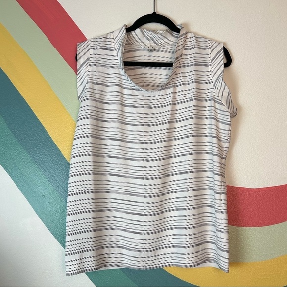 Cabi Madeleine Blouse #236 Black and White Stripe Size Small - Picture 4 of 8